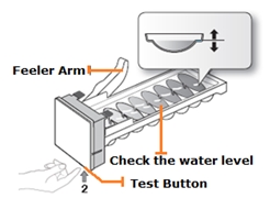 ice water samsung refrigerator amount side checking tray